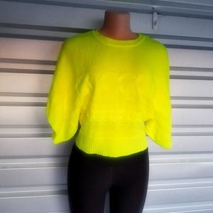 Neon crop top sweatshirt